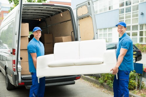 Removal team preparing a Bermondsey home move