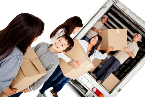 Furniture removals team preparing items in Bermondsey