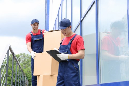 Packing boxes for a Bermondsey home move