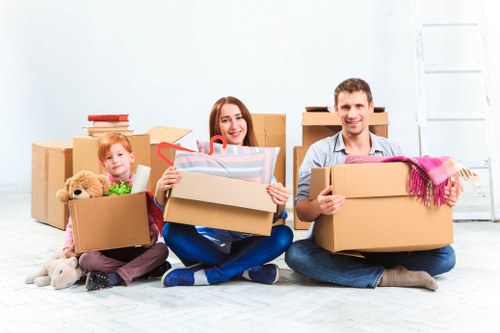 Boxes and moving supplies for a Bermondsey home relocation