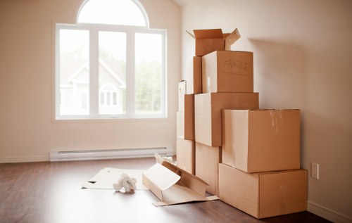 Loading furniture into a van for a Bermondsey move
