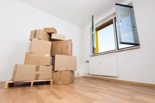 Office removals planning in Bermondsey with boxes and desks