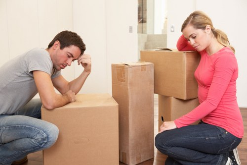 Local removals van handling furniture in Bermondsey streets