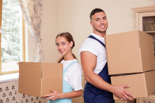 Professional removal van service in Bermondsey on a city street