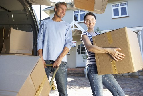 Reusable furniture and packaging set aside for charity donation and recycling