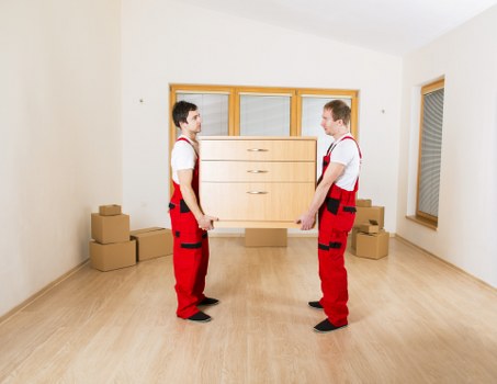 Staff preparing workstations for office removals in Bermondsey